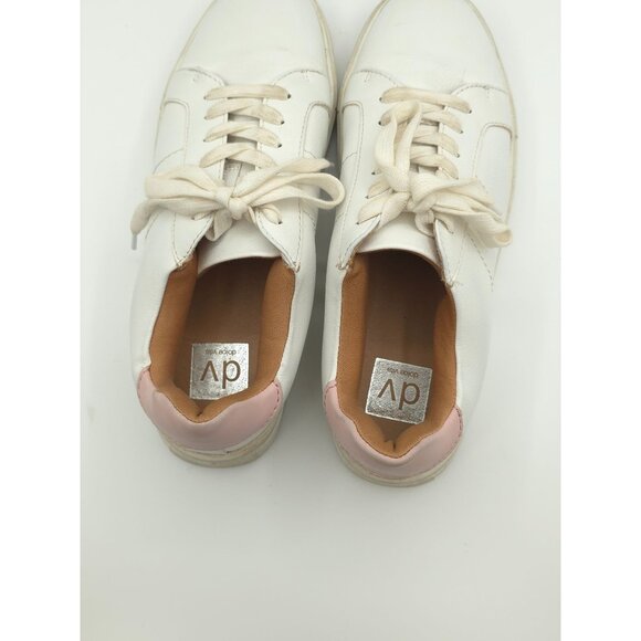 dolce vita Women's Court Sneakers White With Pink Leather Accent Size 6 - Picture 5 of 7